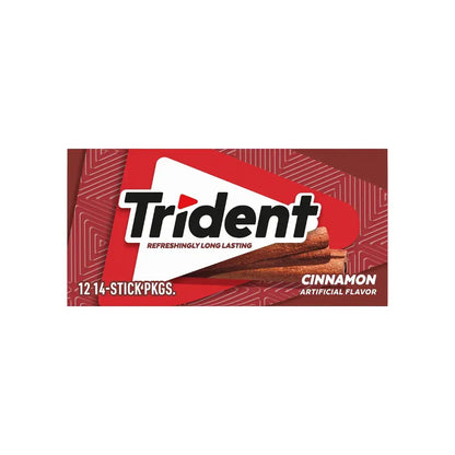 Trident Cinnamon Sugar Free Gum 14 Sticks Long Lasting Chewing Gum