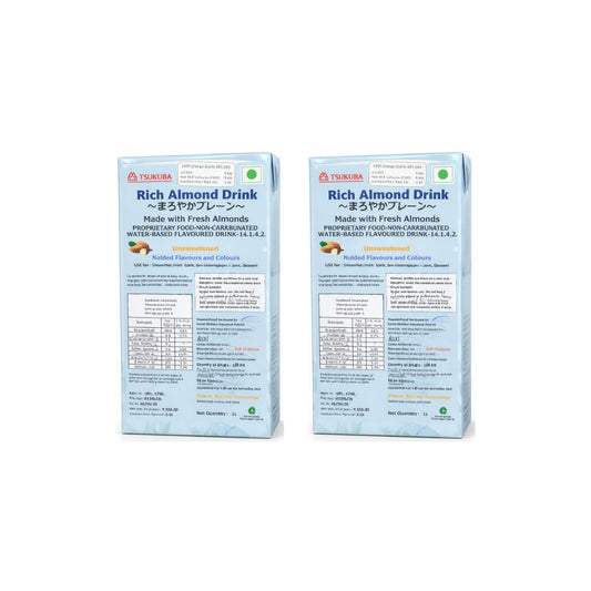 Tsukuba rich almond drink 1L (Pack of 2)
