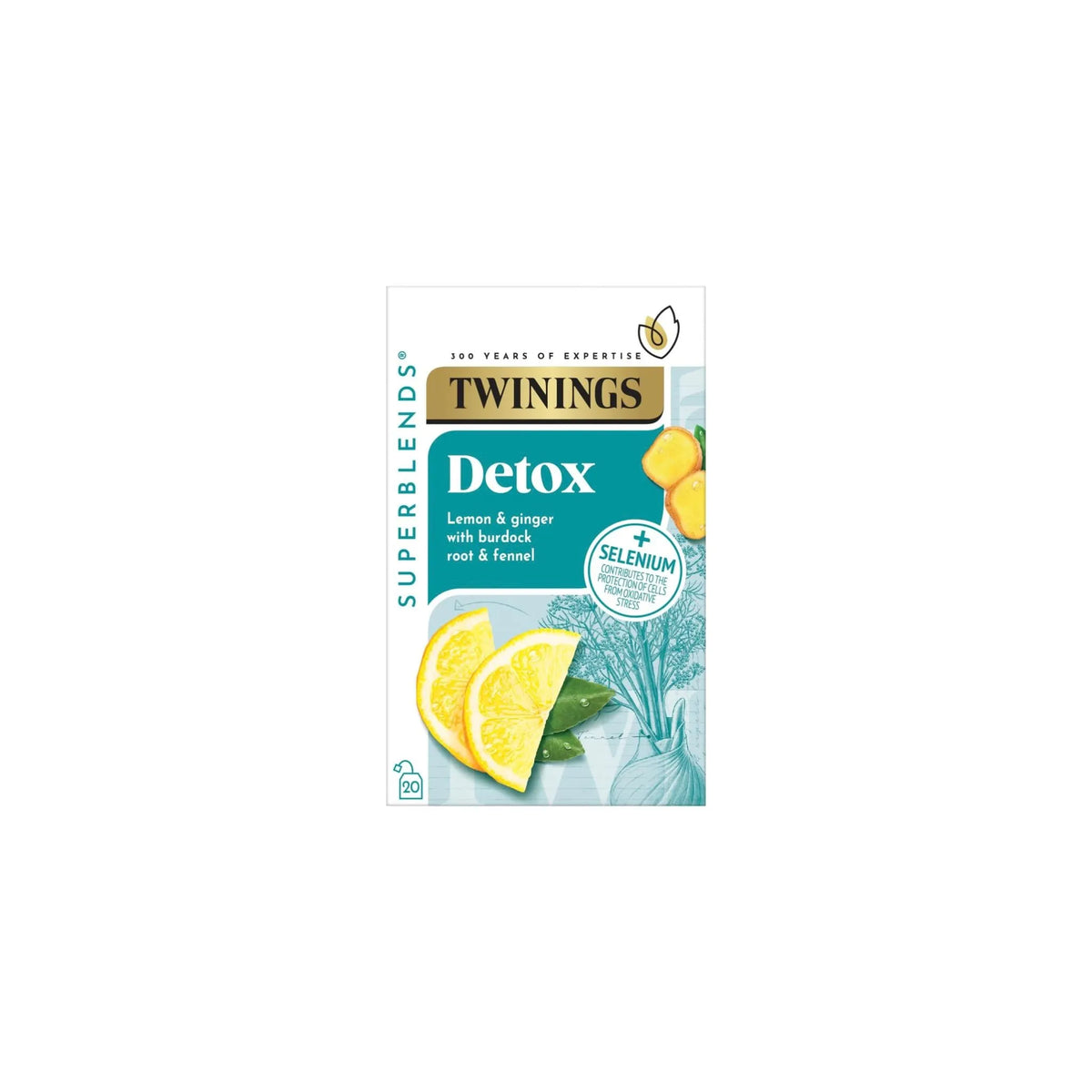 Twinings Superblends Detox Lemon & Ginger Tea – 20 Tea Bags