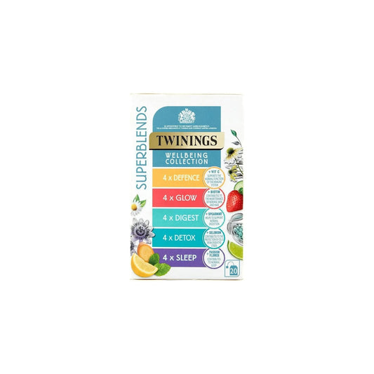 Twinings Superblends Wellbeing Collection 37g – Herbal Tea for Relaxation, Detox, and Immune Boosting