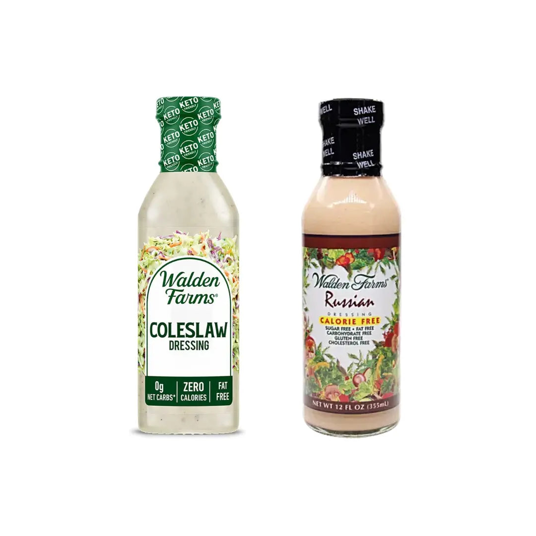Walden Farms Calorie Free Coleslaw Dressing, 355ml + Walden Farms Calorie Free Dressing Russian 355ml (Combo Pack)