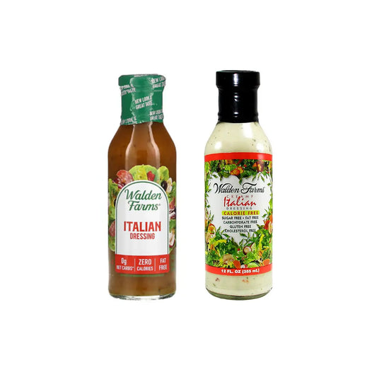 Walden Farms Italian Dressing 355ml + Walden Farms Creamy Italian Dressing 355ml (Combo Pack)