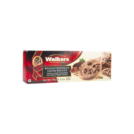 Walkers Belgian Chocolate Chunk Biscuits 150g