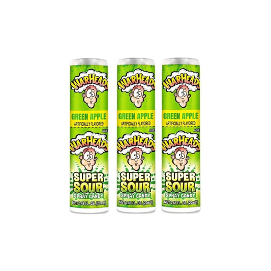 Warheads Green Apple Flavour Super Sour Spray Candy 20ml (Pack Of 3) 