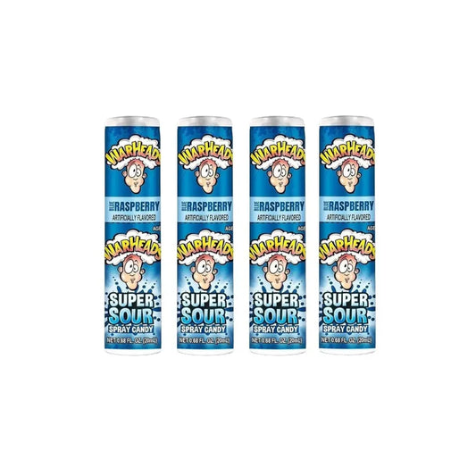 Warheads Super Sour Spray Candy flavours Raspberry 20ml (Pack of 4)