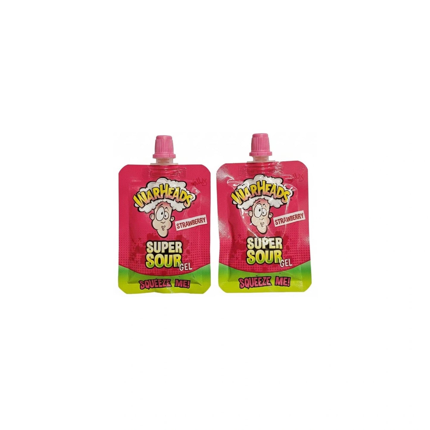 Warheads Strawberry Super Sour Gel, Squeeze Pouch, 20g, Pack of 2