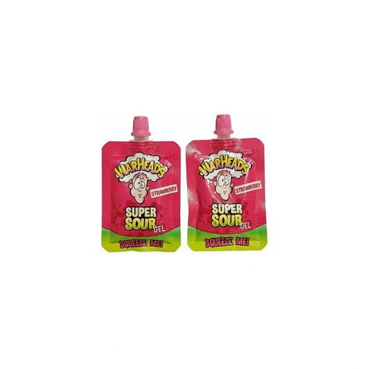 Warheads Strawberry Super Sour Gel, Squeeze Pouch, 20g, Pack of 2