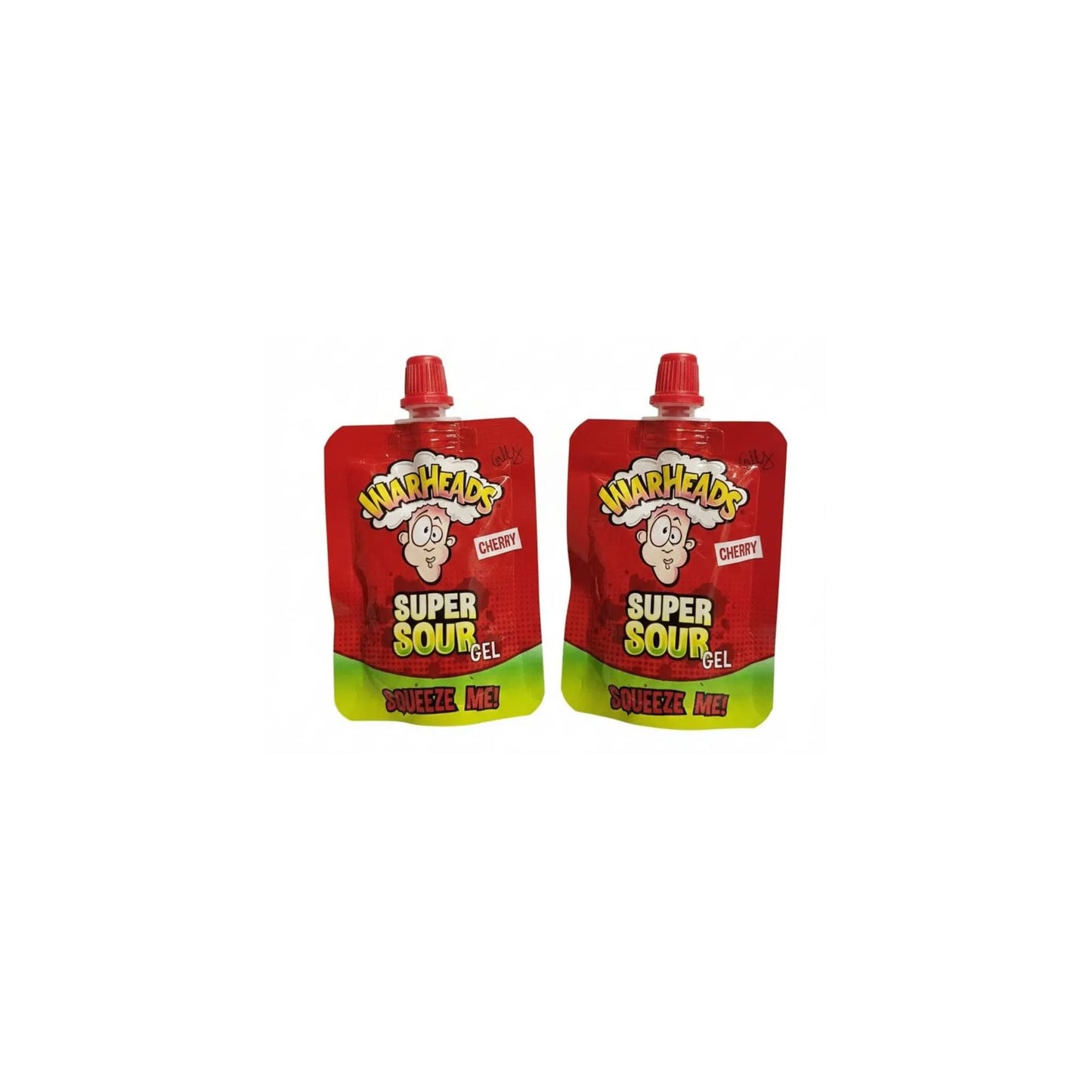 Warheads Cherry Super Sour Gel, Squeeze Pouch, 20g, Pack of 2