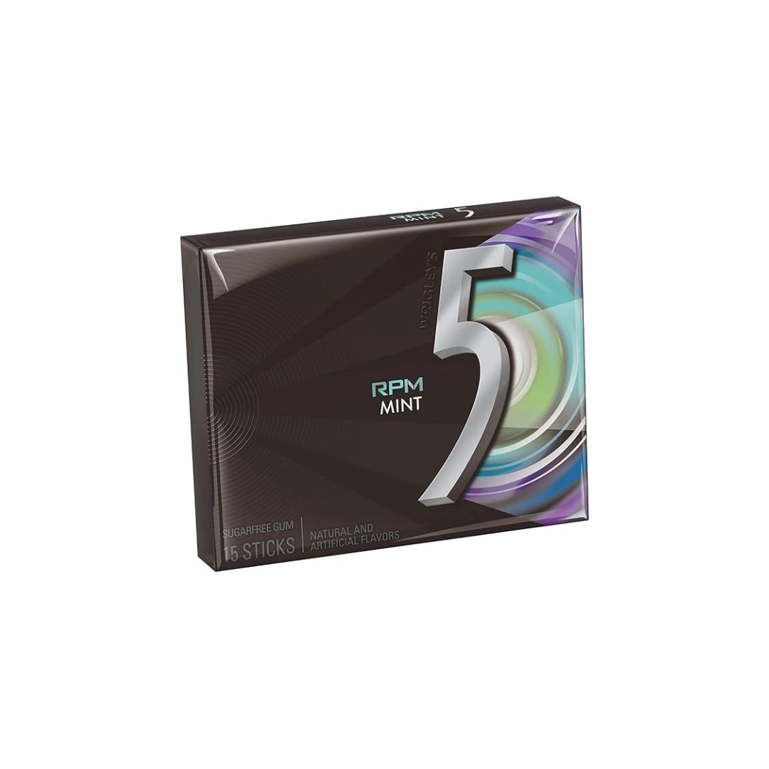 Wrigley's 5 React 2 Mint Sugar Free Gum 15 Sticks 41g
