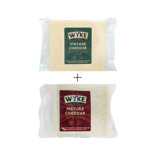 Wyke Mature Cheddar Cheese + Wyke Vintage Cheddar Cheese Combo Pack