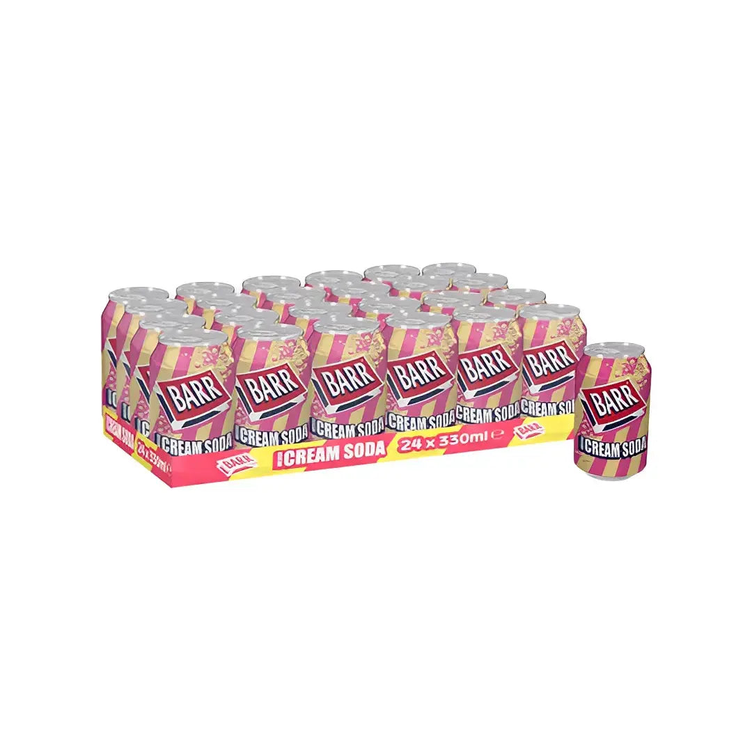 barr american cream soda 330ml pack of 24 imported cream soda cans