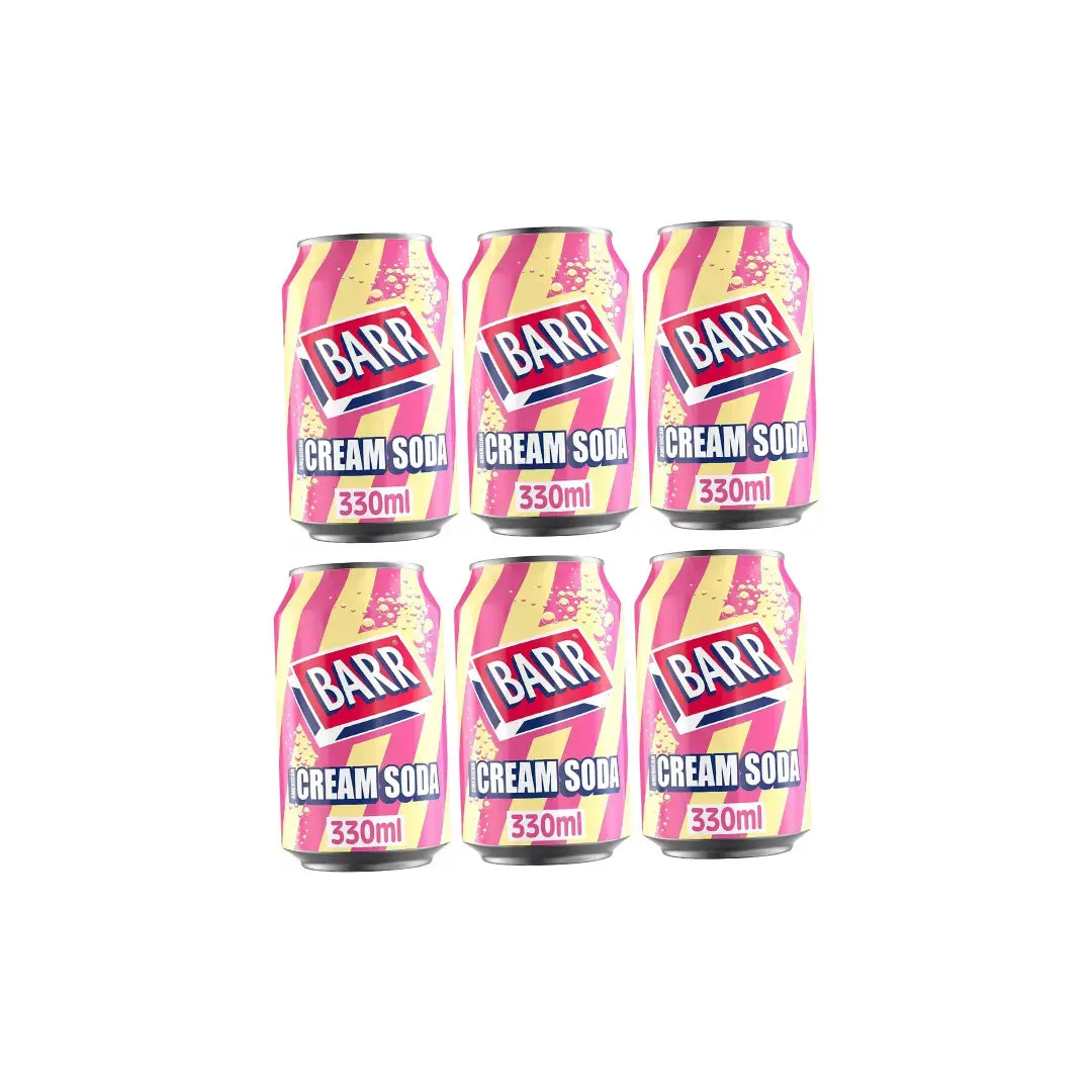barr american cream soda 330ml pack of 6 imported cream soda cans