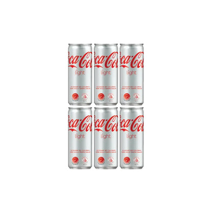 Coca Cola Light 330ml pack of 6 diet soft drink zero sugar cans