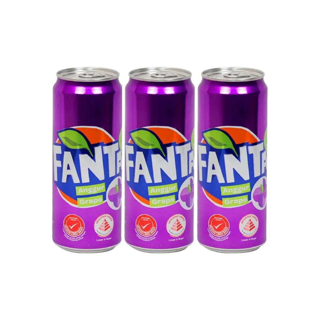 Fanta Grape Can 330ml pack of 3 grape soda cans