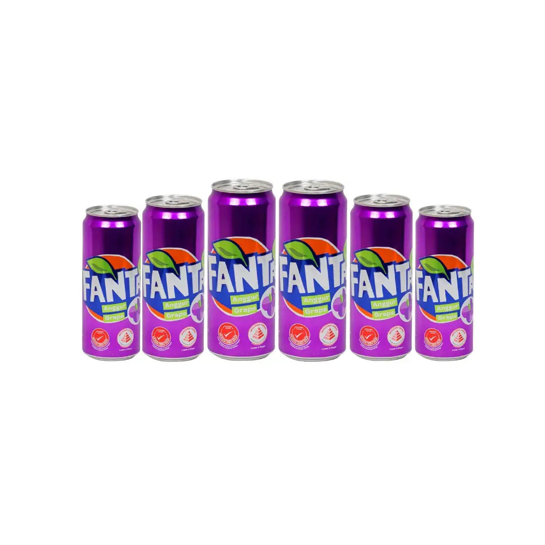 Fanta Grape Can 330ml pack of 6 grape flavored soda cans