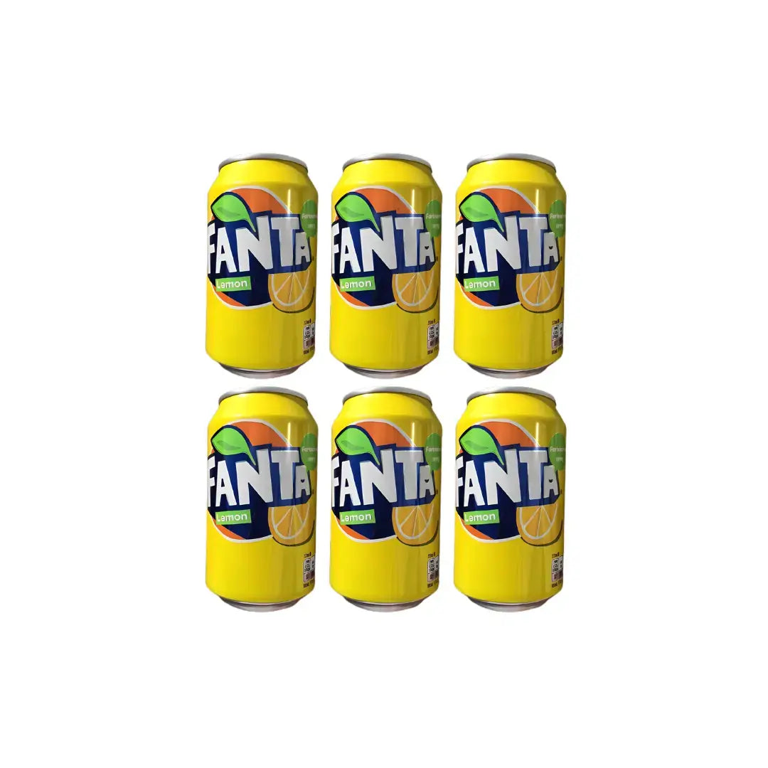 Fanta Lemon Soda 330ml pack of 24 refreshing lemon soda cans