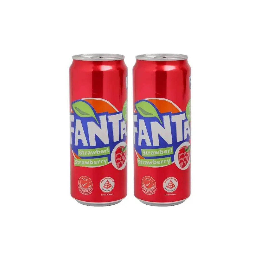 Fanta Strawberry Can 330ml pack of 2 strawberry soda drink cans