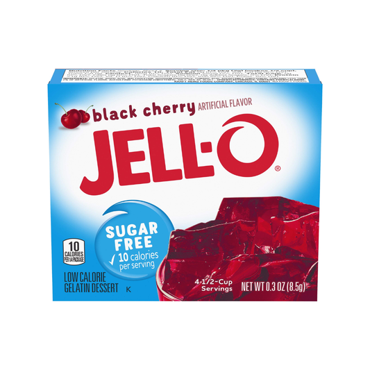 Jell-O Black Cherry Sugar-Free Gelatin Mix 8.5g
