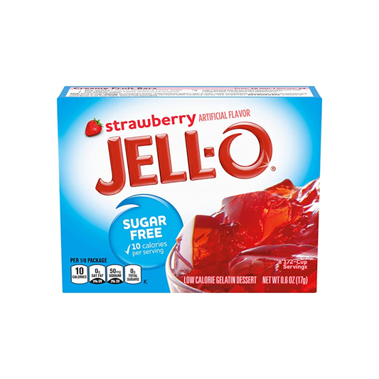 luckystore  Imported gelatin   Jell-O Strawberry Sugar-Free Gelatin Mix 8.5g