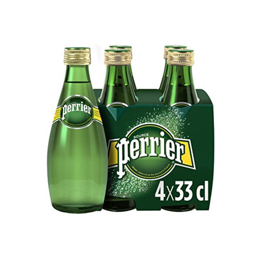 luckystore Beverages > Mineral Water > New Arrivals > Imported Beverages Perrier Carbonated Sparkling Water 330ml, imported (Pack of 4 Bottle)