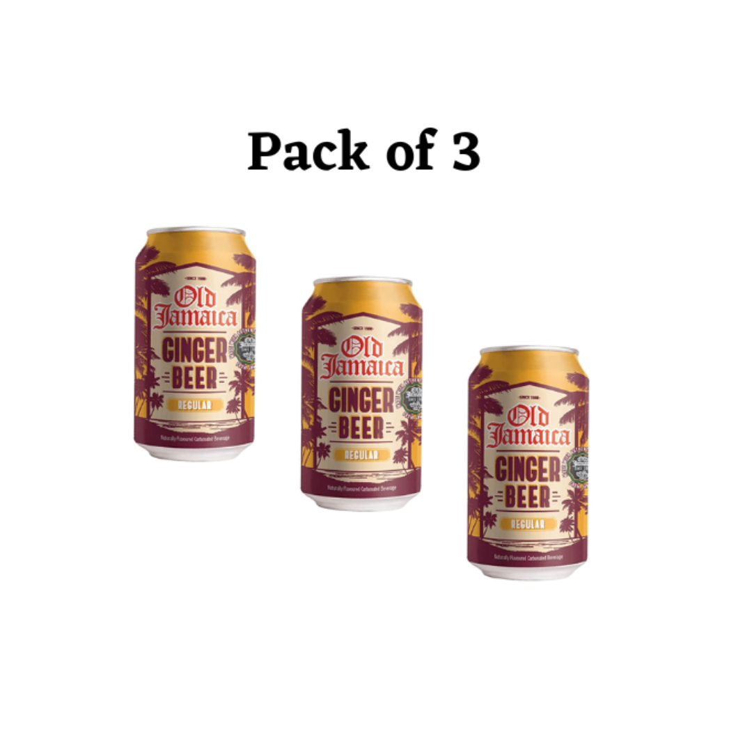 luckystore Beverages > New Arrivals > Imported Beverages Old Jamaica Regular Ginger Beer Drink, 330ml (Pack of 3)