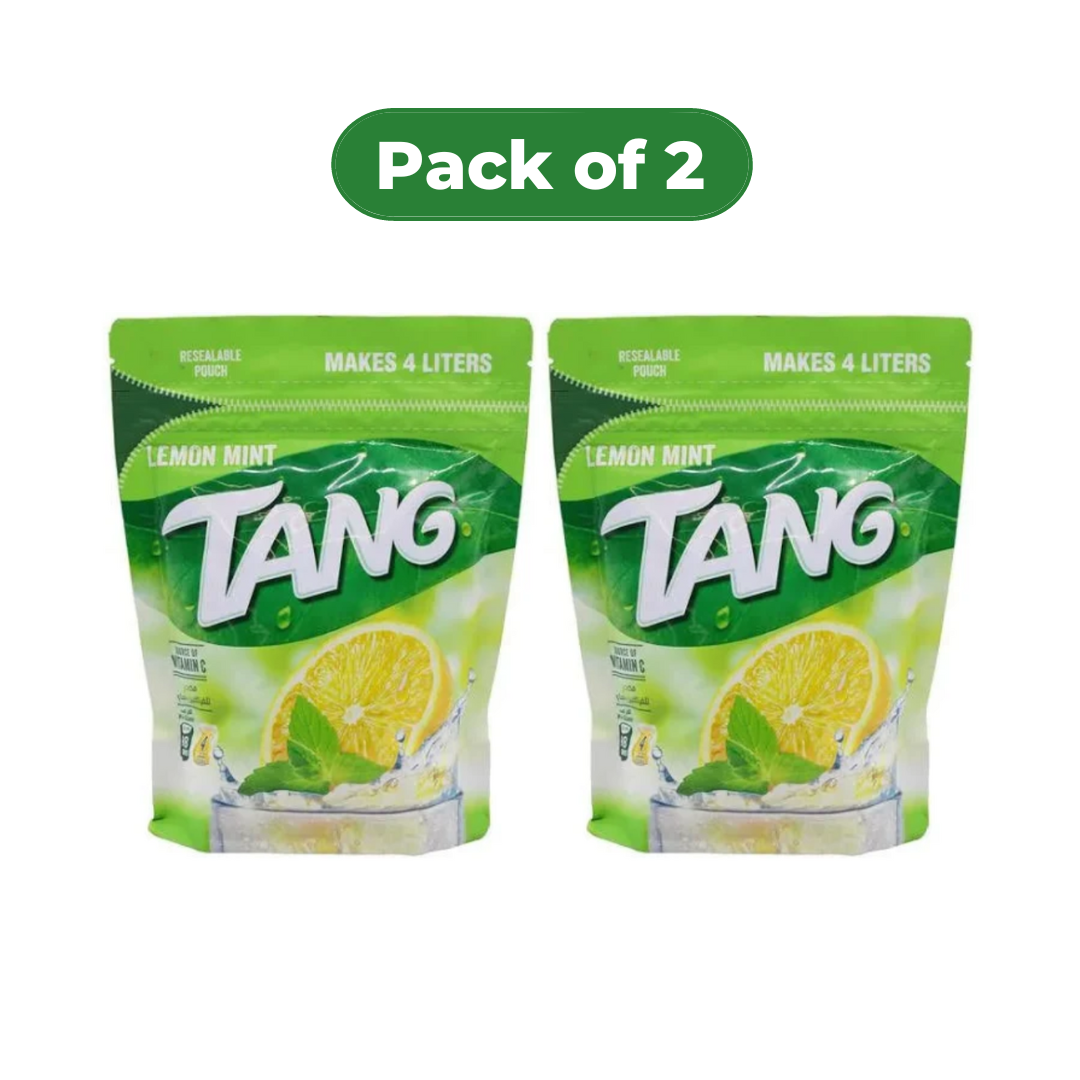 luckystore Beverages > New Arrivals Tang Lemon Mint Powder Resealable Pouch Imported (375gm) (Pack of 2)