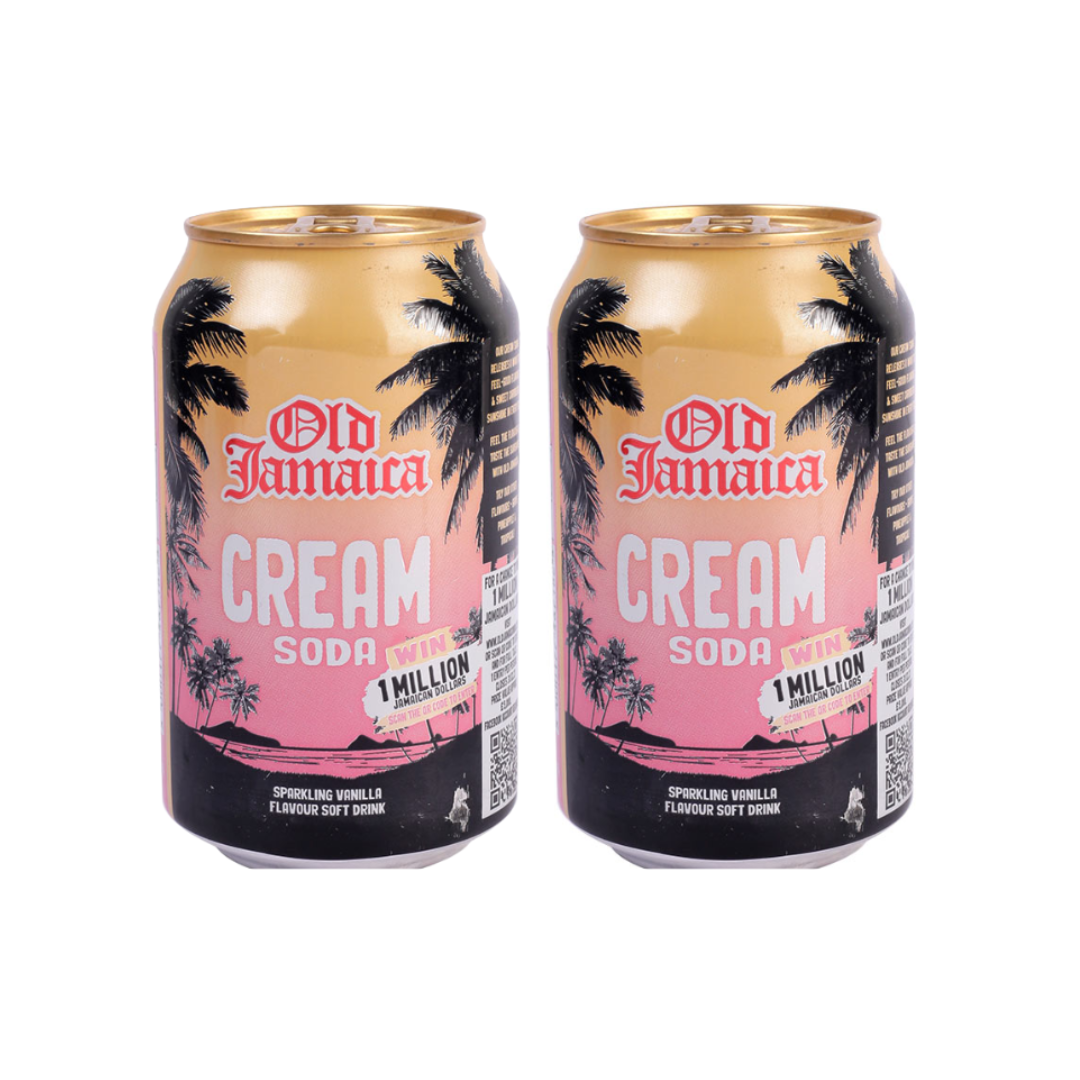 luckystore Beverages Old Jamaica Cream Soda Drink Imported 330ml ( Pack of 2)