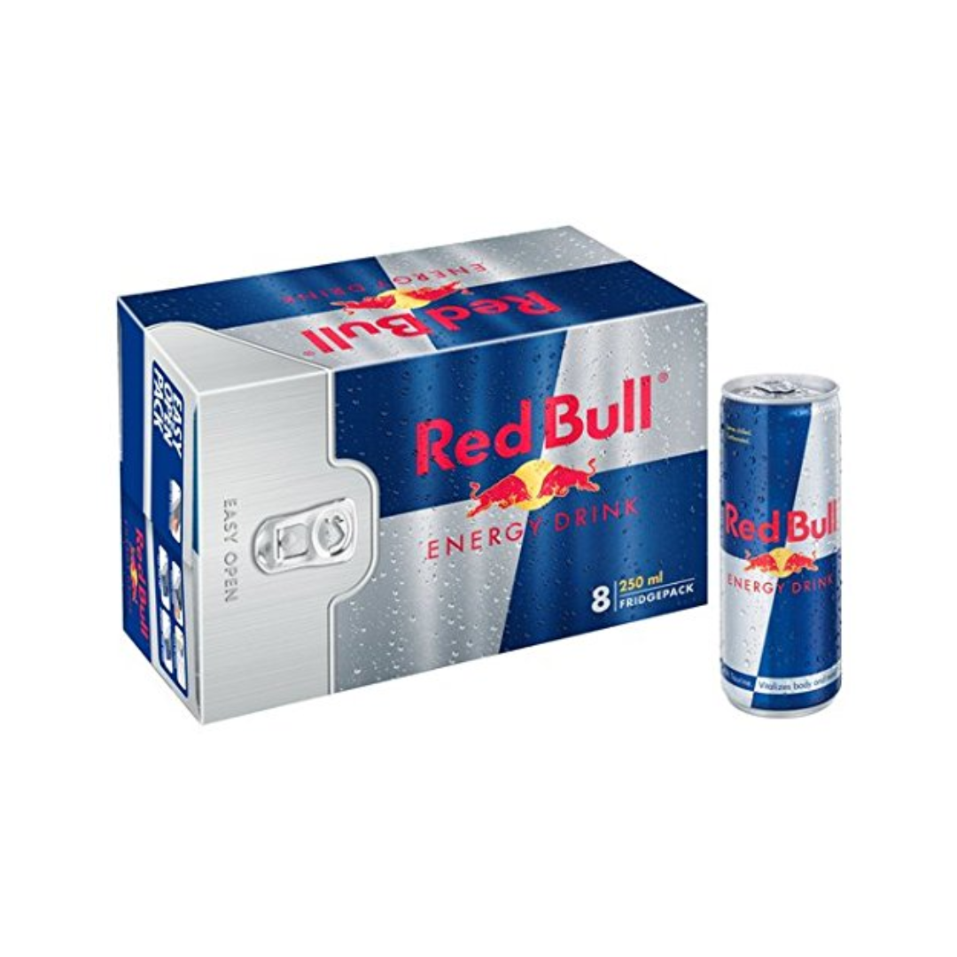 luckystore Beverages Red Bull Energy Drink, 250 ml (8 Pack)