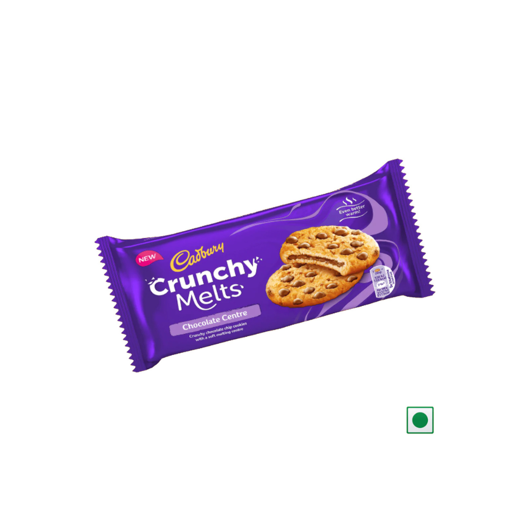 luckystore Biscuits & Cookies CADBURY Crunchy Melts Chocolate Centre Impored Cookies 160g