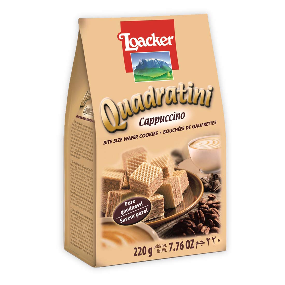Buy Loacker Quadratini Cappuccino Wafer