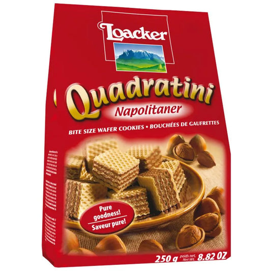 luckystore Biscuits & Cookies Loacker Quadratini Napolitaner Wafers 250g