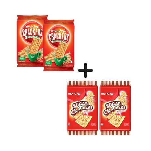 Buy Munchy's Cream Crackers Biscuit + Munchy's Sugar Crackers Biscuit.