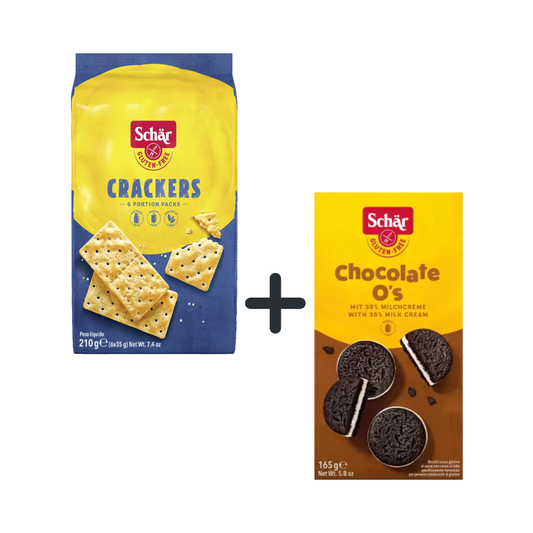 Buy Schar Gluten Free Crackers + Schär Gluten Free, Chocolate O's Combo Pack