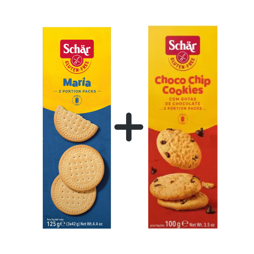 Buy Schar Gluten Free Maria Biscuit + Schar Gluten Free Choco Chip Cookies Combo Pack