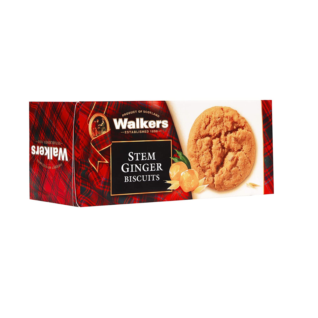 luckystore Biscuits & Cookies > New Arrivals Walkers Stem Ginger Biscuits Imported, 150 g