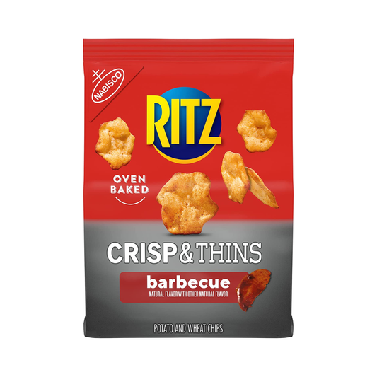 luckystore Biscuits & Cookies Ritz Chips Ritz Crisp & Thins Barbecue Chips, 201g