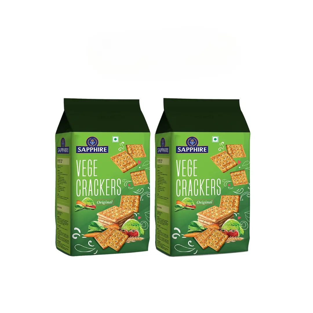 luckystore Biscuits & Cookies Sapphire Original Vege Crackers Biscuits 350g (Pack of 2)
