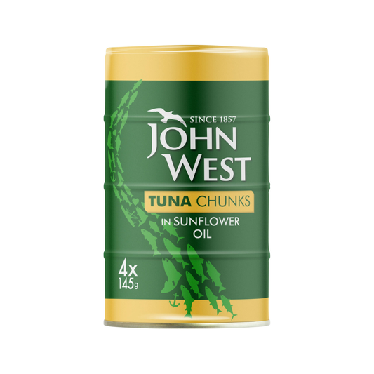 luckystore Canned Foods John West Tuna Chunks in Sunflower Oil 4 x 145g