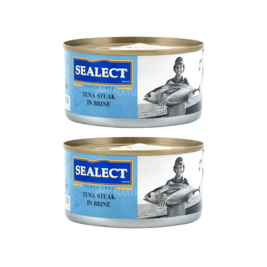 luckystore Canned Foods Sealect Tuna Steak in Brine 185g (Pack of 2)