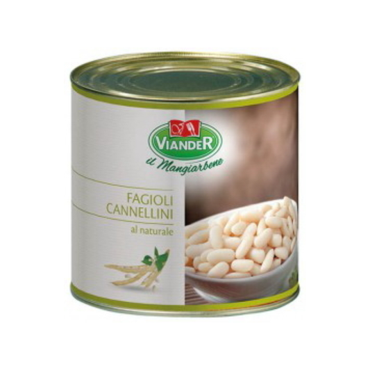 luckystore Canned Foods Viander Fagioli Cannellini Beans AL Natural Imported 400g