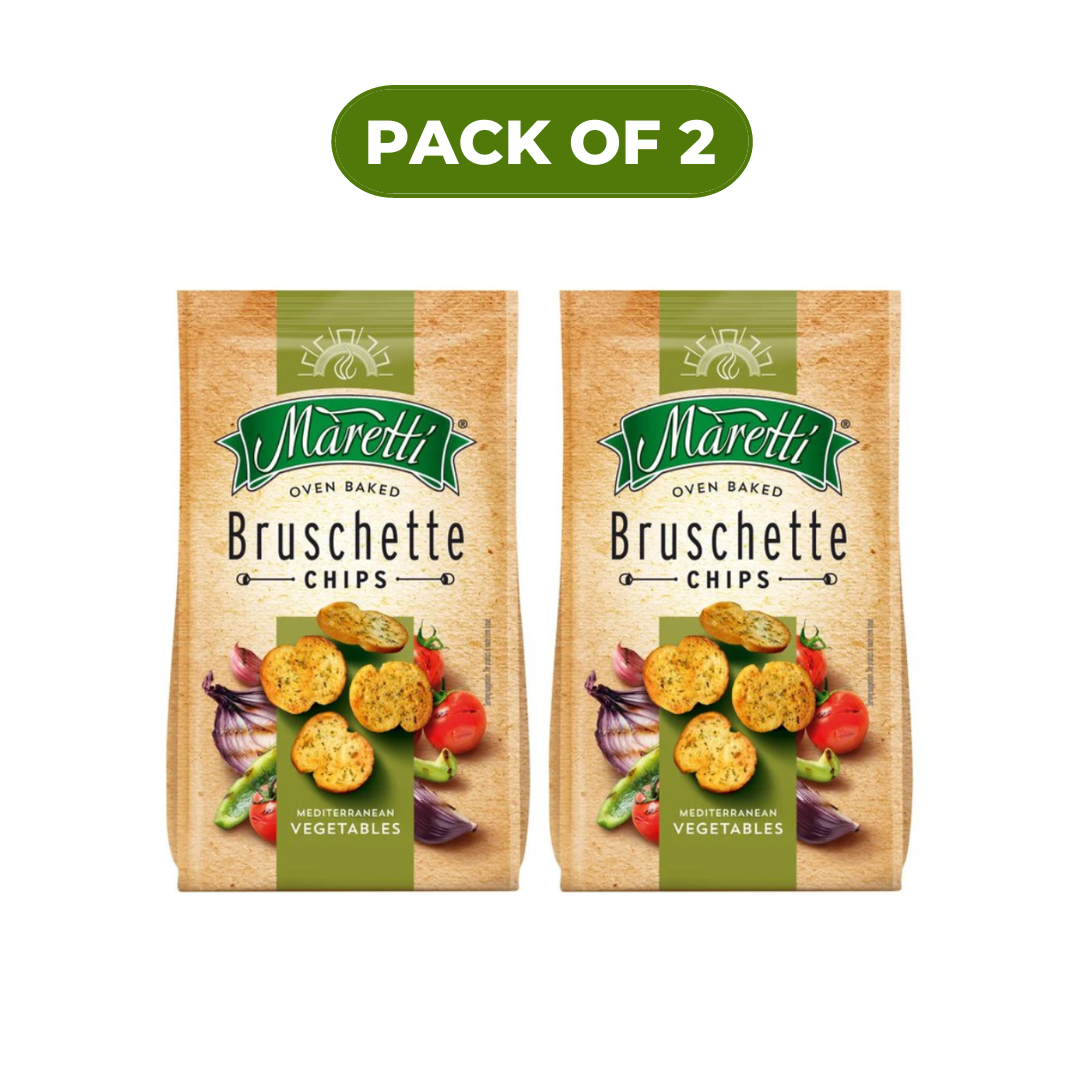 luckystore Chips Wafers > New Arrivals Maretti Bruschette -Mediterranean Vegetables 70g (PACK OF 2)