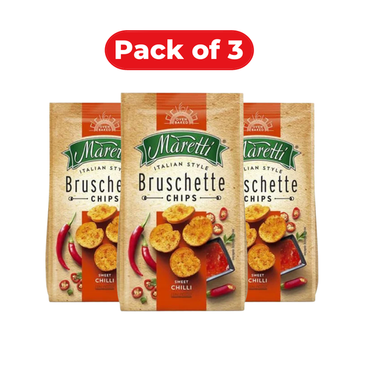luckystore Chips Wafers > New Arrivals Maretti oven baked bruschette chips sweet chilli 70g (Pack of 3)