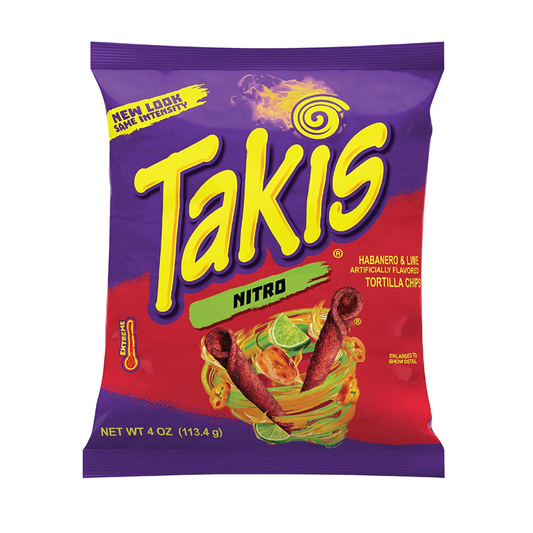 luckystore Chips Wafers > New Arrivals Takis Nitro New Look Habanero & lime Tortilla Chips Same Intensity 113.4g (USA