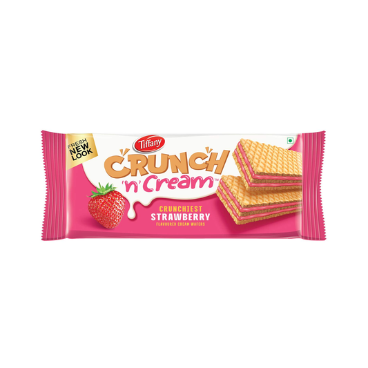 luckystore Chips Wafers Tiffany Crunch N Cream Wafer Strawberry, 150g
