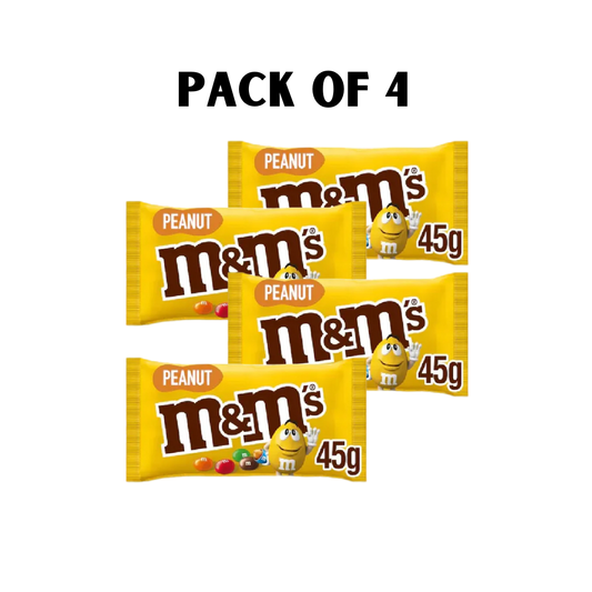 luckystore imported Chocolates M&m's peanuts small pack 45g (Pack of 4)