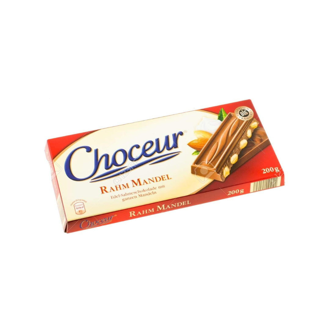 luckystore Chocolates Rahm Mandel Choceur Smooth Creamy Chocolate with Whole Almonds, 200gm