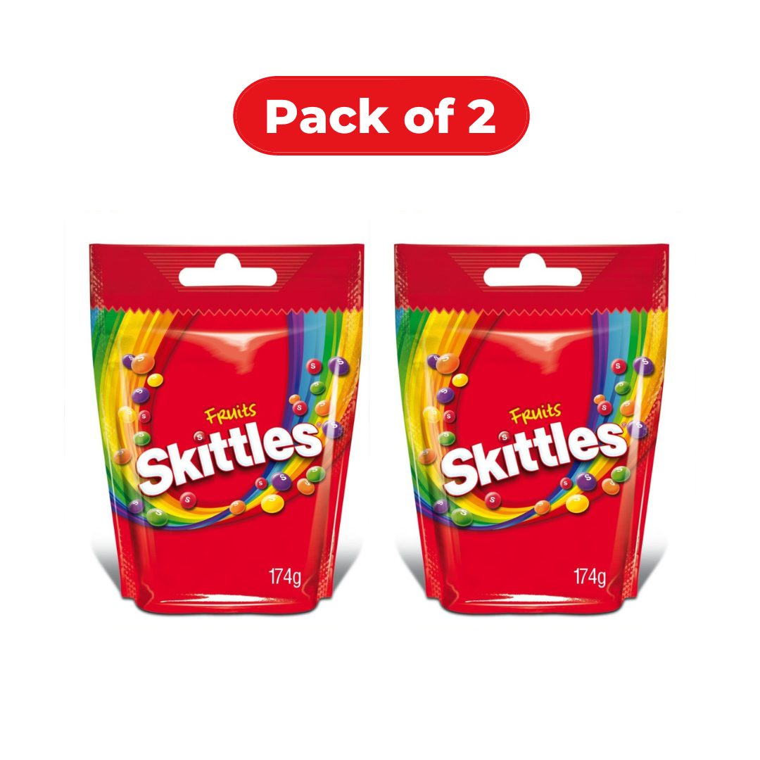 luckystore Chocolates Skittles Orignal Fruit Flavour Candies 174g (Pack of 2)