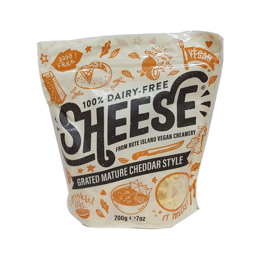 Buy Sheese Vegan Grated Mature Cheddar Style Cheese