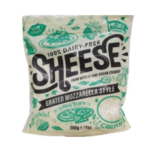 Buy Sheese Vegan Mozzarella Style Grated Cheese