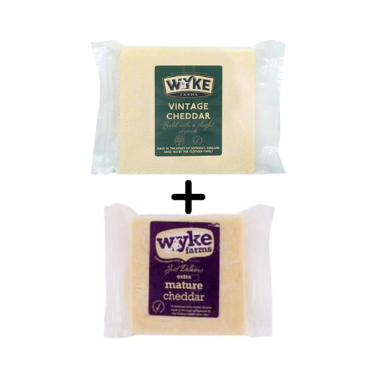 luckystore Frozen > Cheese Wyke Vintage Cheddar Cheese 200g + Wyke Extra Mature Cheddar Cheese 200g (Combo Pack)